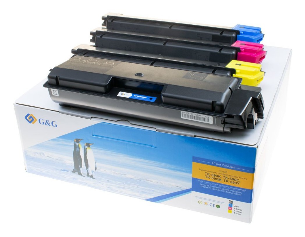 G&G Toner Ersetzen Kyocera Tk-590k C M Y 4 Mück