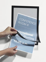 Durable Marco Informativo Magnetico Duraframe Adhesivo A Superficies Lisas Y Solidas A4 Negro -2u-