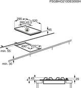 EAN 7332543475971 - Electrolux EGC3322NVK Negro Integrado 29 cm Encimera de gas 2 zona(s) imagen 4