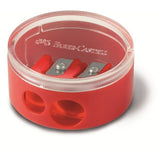 Sacapuntas Faber-Castell 185418  Manual Negro, Azul, Rojo