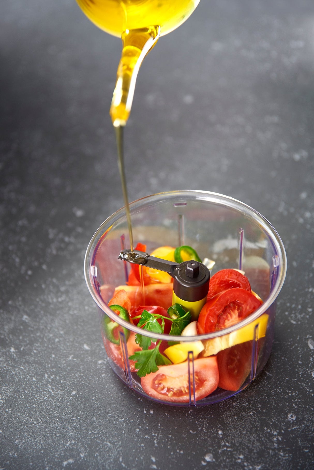 Tefal 5-Sekunden Zerkleinerer, Maxi-Kit Mit 4 Klingen (Negro/Verde, Manuell, 900ml) K13210