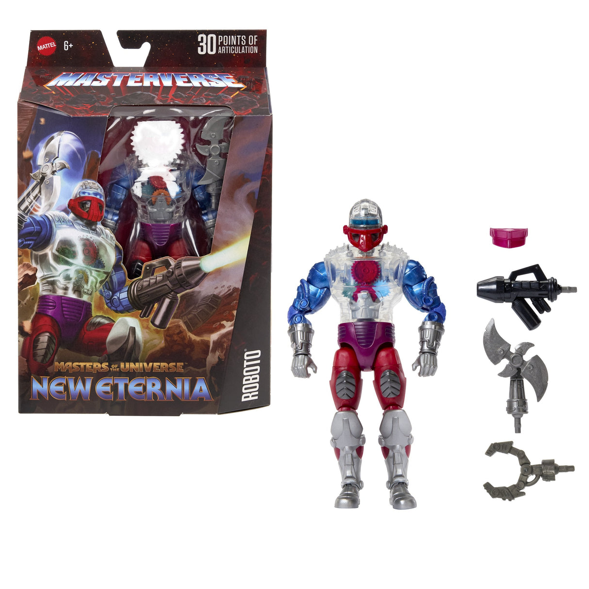 Mattel Masters Of The Universe Master Versos New Eternia Roboto, Personaje Jbp78