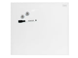 Nobo Mala Szklana Tabliczka Magnetyczna Z Powierzchnia Suchoscieralna, 300 X 300 Mm Biala
