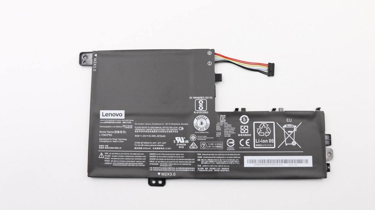 Battery 3 Cell 11.25v 52.5wh - 5b10m49824, Battery, Lenovo - Warranty: 3m