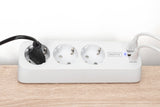EAN 4016032502074 - Digitus DA-70626 base múltiple 1,5 m 3 salidas AC Interior Blanco imagen 4