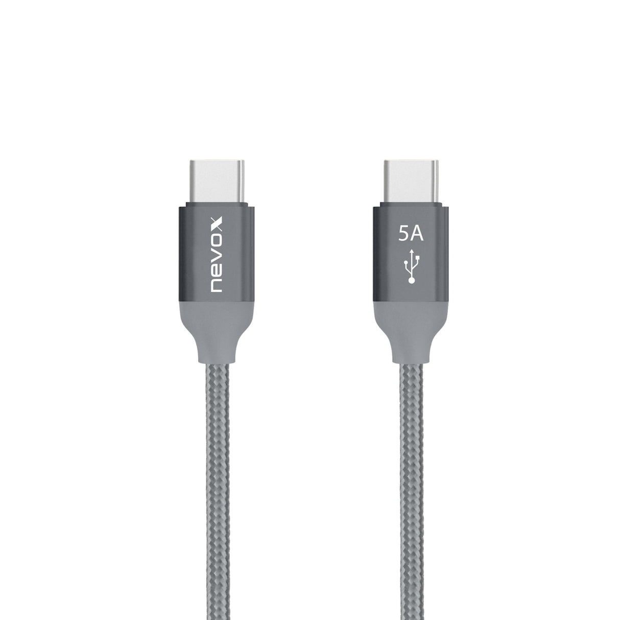 Cable Nevox Usb 2.0, Conector Usb-C > Conector Usb-C Gris, 2 Metros, Pd, Carga Con Hasta 100 Vatios 4250686406542