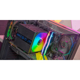 Refrigeración Cpu  A-Rgb Mcpu-Lcd Pro Negro Mars Gaming Lcd / 120 Mm Argb / 6 Heatpipes / Tdp 300w / Intel & Amd