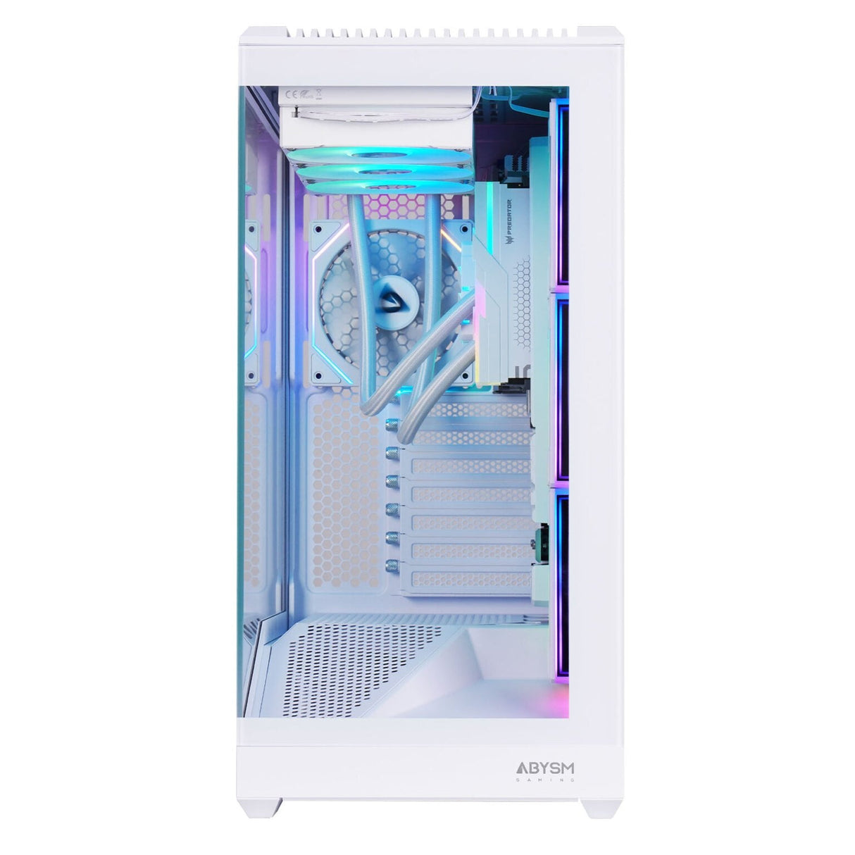 Caja Atx Semitorre Abysm Arian Frame A400 White 1x3.5" 1x2.5" Usb-C Gpu Max 420mm