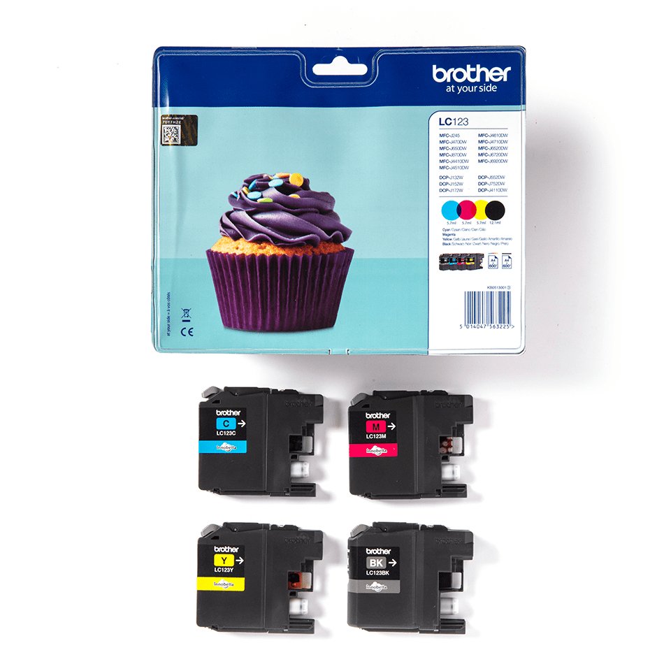 EAN 5014047563225 - Brother LC-123VALBP cartucho de tinta 4 pieza(s) Original Negro, Cian, Magenta, Amarillo imagen 3