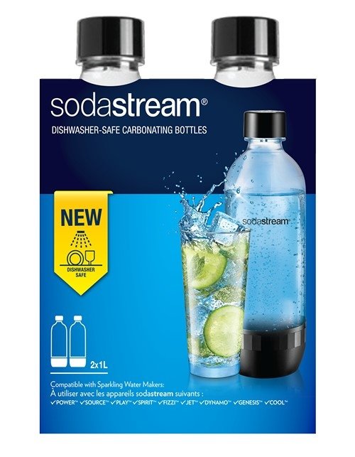 Sodastream 2 Botellas 1 Litro Apto Para Lavavajillas