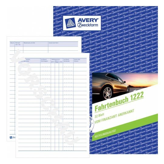 Avery Zweckform Fahrtenbuch - 32 Hoja - A5 (148 X 210 Mm)