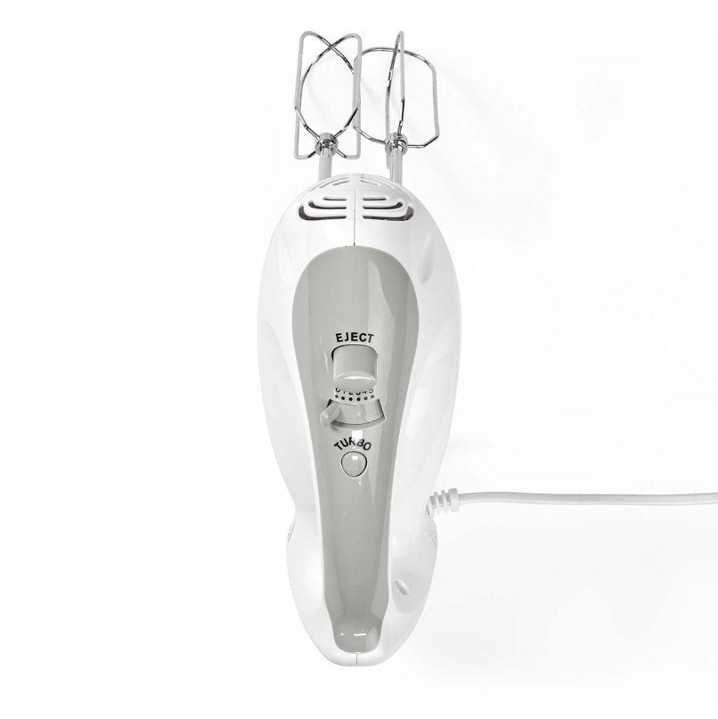 Nedis Batidora Mezcladora  200 W  5 Ajustes De Velocidad  Funcion Turbo   Blanco / Gris