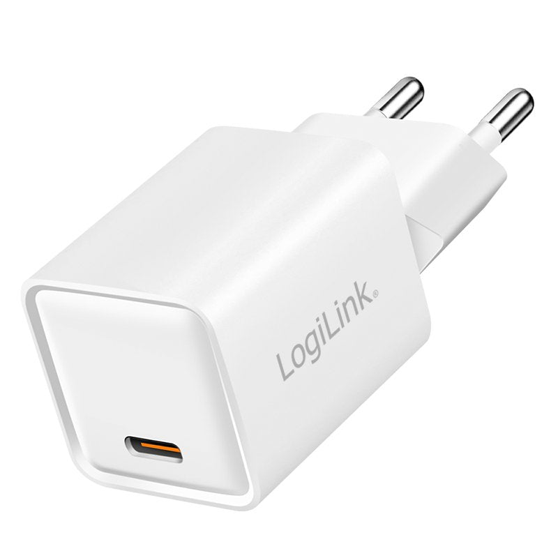 Logilink Usb-C Charger, 20 W, Gan, 1-Port, 1x Usb-C (Pd), Blanco