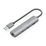 Aisens Usb3.0 Dock Usb-A A Ethernet Gigabit + Hub 2xusb-C+1xusb-A, Gris, 15cm