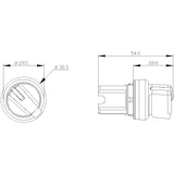 Siemens 3su10022bf600aa0 Knebelschalter Beleuchtbar 22mm Redondo Negro Wei