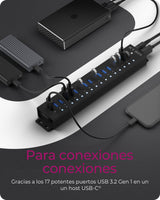 EAN 4250078173281 - ICY BOX IB-HUB1717-U3 USB 3.2 Gen 1 (3.1 Gen 1) Type-A 5000 Mbit/s Negro imagen 3