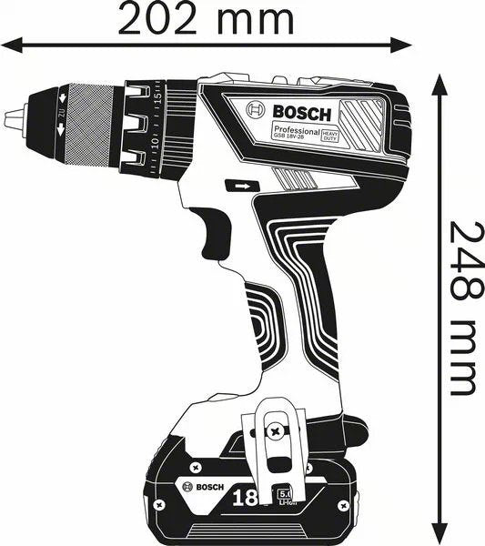 EAN 3165140940764 - Bosch GSB 18V-28 Professional 1900 RPM Negro, Azul, Rojo imagen 2