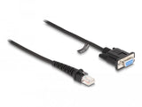 Delock 87996 Cable Rj50 En Espiral Macho A Conector D-Sub 9, Hembra, 1,5 M, Negro