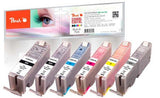 Peach Pi100-312 Tinta Foto Pgi-550xl/Cli-551xl Multi-6-Pack Negro, Fotos Cian, Fotos Gris, Foto Magenta, Amarillo Para Impresión De Fotografías