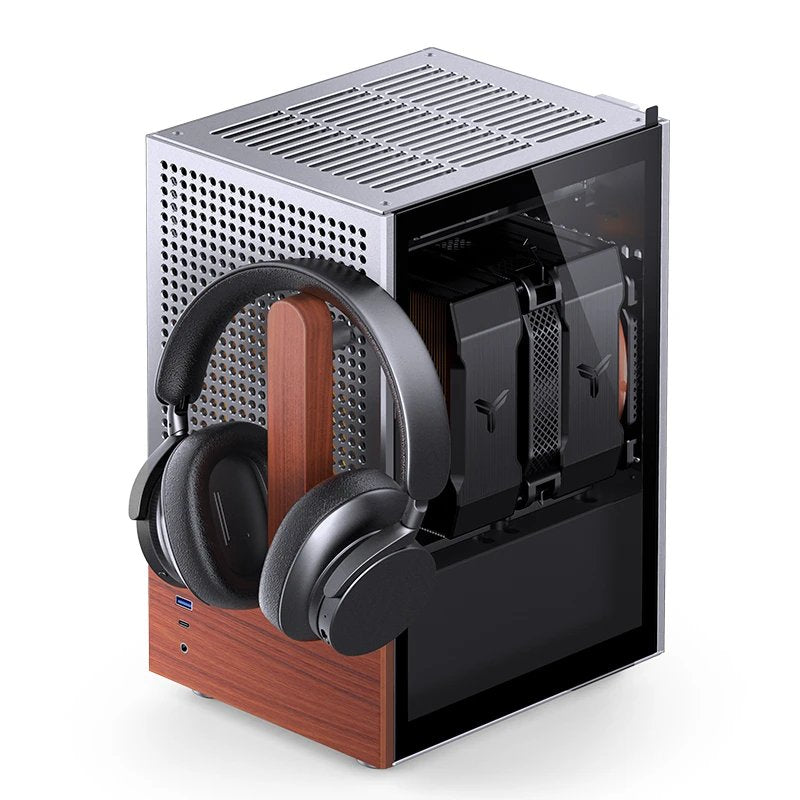 Jonsbo T6 Pc Carcasa, Mini-Tower, Mini-Itx, Tempered Glass, Madera - Plateado