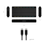 Aisens Caja Externa Para Disco Ssd M.2 Sata Nvme Usb 3.2  Sin Tornillos Asm2-Rgb012b