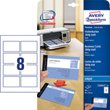 Avery Zweckform Visitenkarten C32015-10 Mate Blanco 260 G Qm, 80 Unidades
