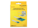 Delock Convertidor M.2 Clave A+E Macho  1 X Ranura Mini-Pcie De Tamaño Medio Y Tamaño Completo Con Cable Flexible