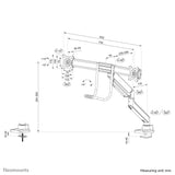 Neomounts By Newstar Soporte De Escritorio 2 Monitores 17-32'' 7kg 2x 8kg Blanco