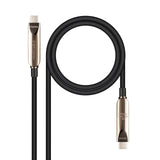 Cable Usb 3.2 Tipo-C Aoc Nanocable 10.01.4615 Usb Tipo-C Macho Usb Tipo-C Macho Hasta 60w 10gbps 15m Negro