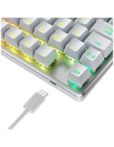 Teclado Español Newskill Gaming Ns-Kb-Serikev2-Tkl-Ivo  Usb Qwerty  Blanco