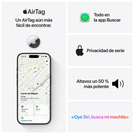 EAN 0195950667387 - Apple AirTag Elemento Buscador Plata, Blanco imagen 5