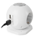 Entac Meckdosenball 3fach Con Usb 1,5m Schalter Blanco