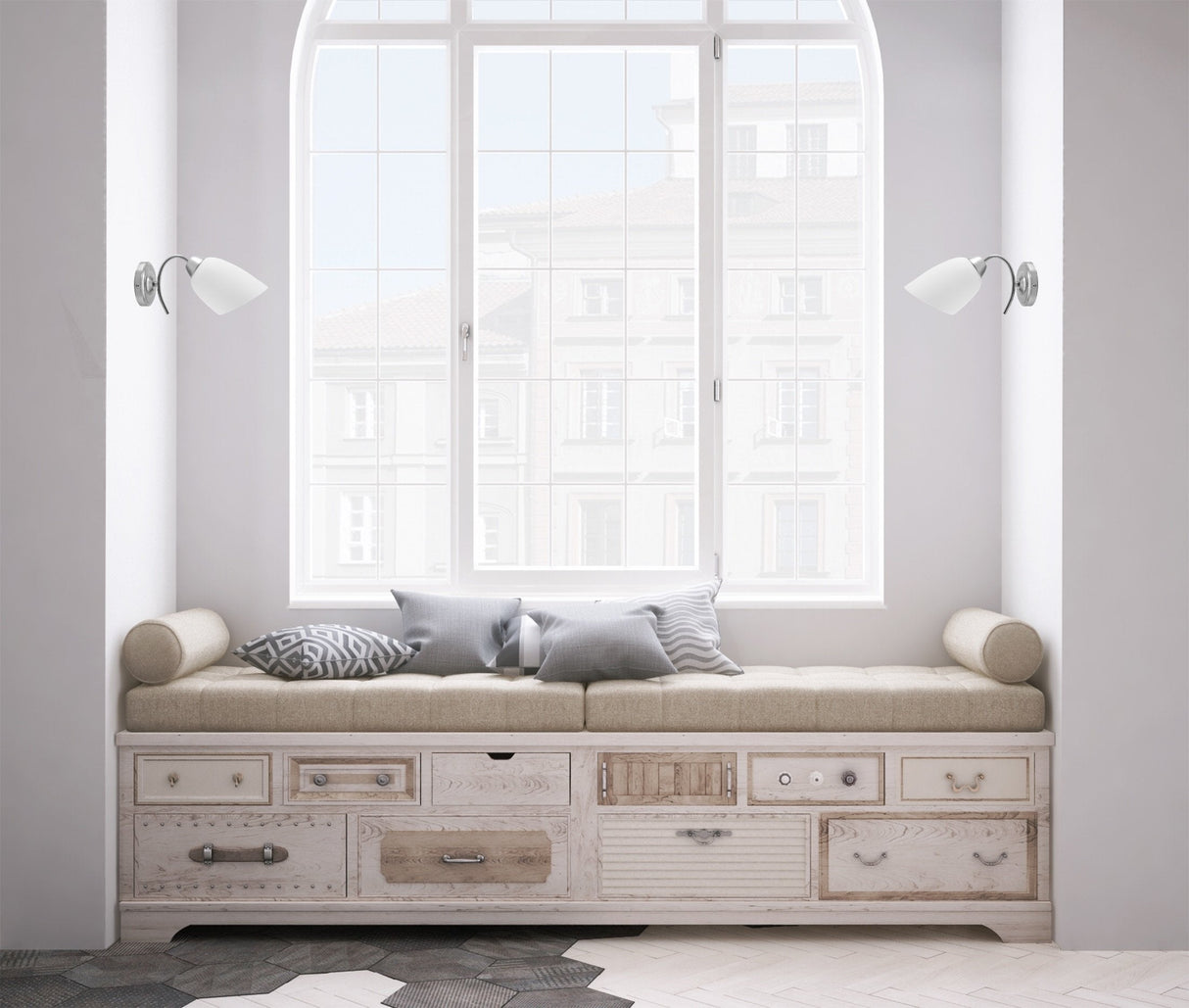 Lámpara De Pared Activejet Aje-Nikita 1p E27 1x60w Níquel