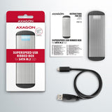 Axagon Eem2-Sa Caja Para Disco Duro Externo Caja Externa Para Unidad De Estado Sólido (Ssd) Gris M.2