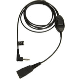 Cable De Audio Jabra - 1 M - Extremo Prinicpal: 1 X Rj-10 Macho - Extremo Secundario: 1 X Sub-Minifono Macho - Negro