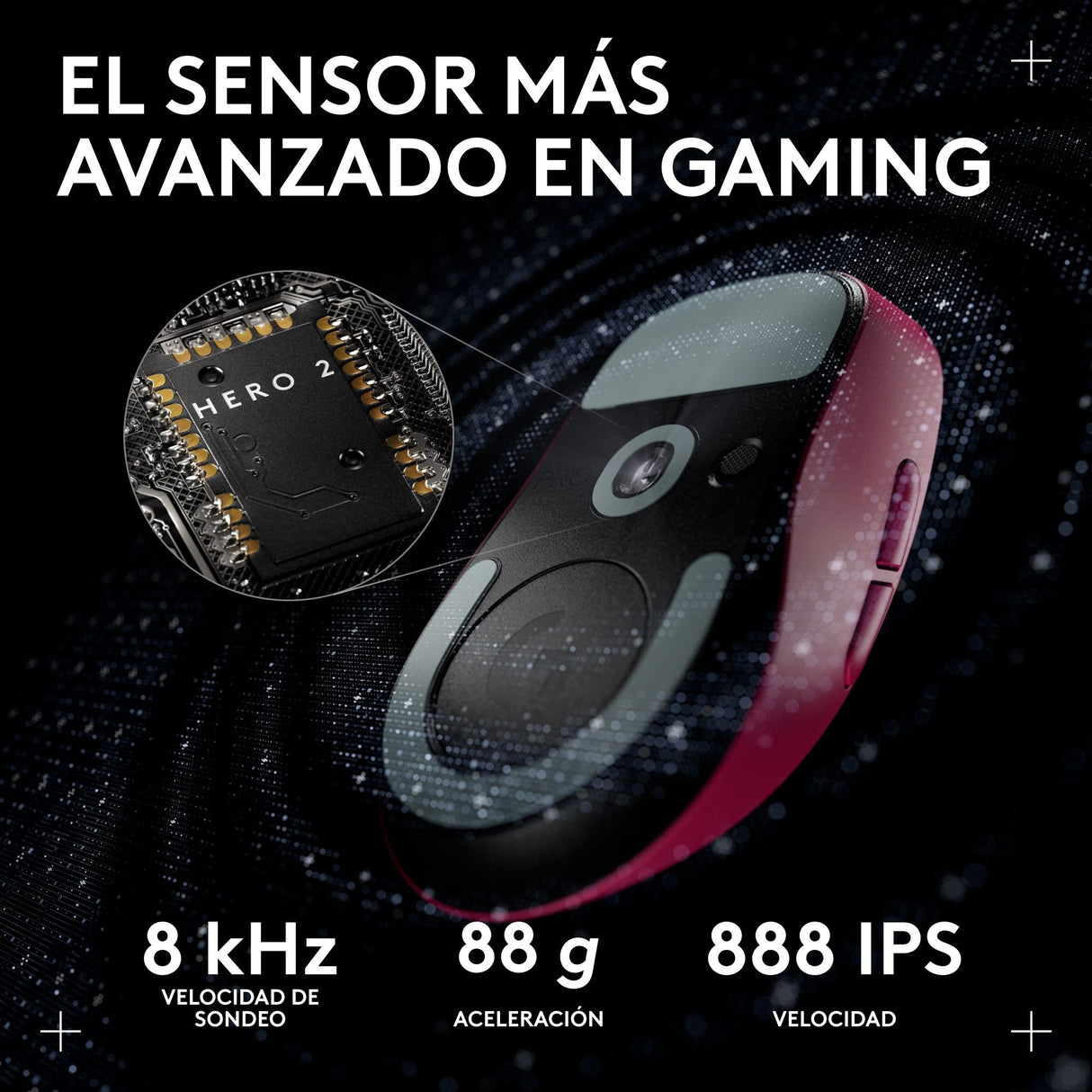 Logitech G Pro X Superlight 2c Ratón Gaming 5 Botones Inalámbrico Cableado 2.4 Ghz Usb Receptor Usb De Logitech Lightspeed Rosa