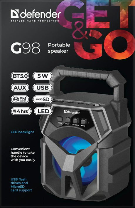 EAN 4714033650984 - Defender G98 Altavoz monofónico portátil Negro 5 W imagen 9