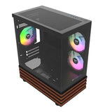 Thermaltake View 170 Ws Argb  (Negro/Holz, Tempered Glass X 2, Holz-Struktur) Ca-1z4-00m1wn-Ws