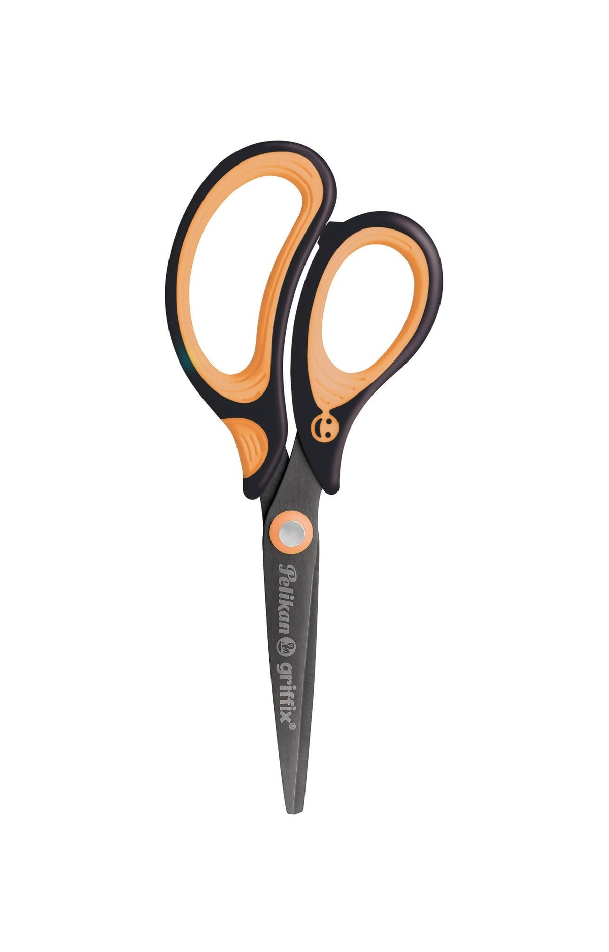 Tijera Pelikan Griffix Universal Corte Recto Negro, Naranja