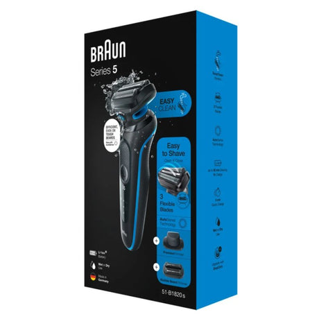 EAN 4210201432777 - Braun Series 5 51-B1820s Máquina de afeitar de láminas Negro, Azul imagen 7