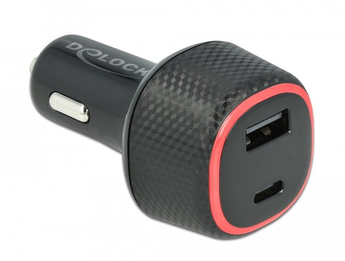Delock Cargador Coche Usb Tipo-C Pd 3.0 + Usb Typ-A Mit 63 W