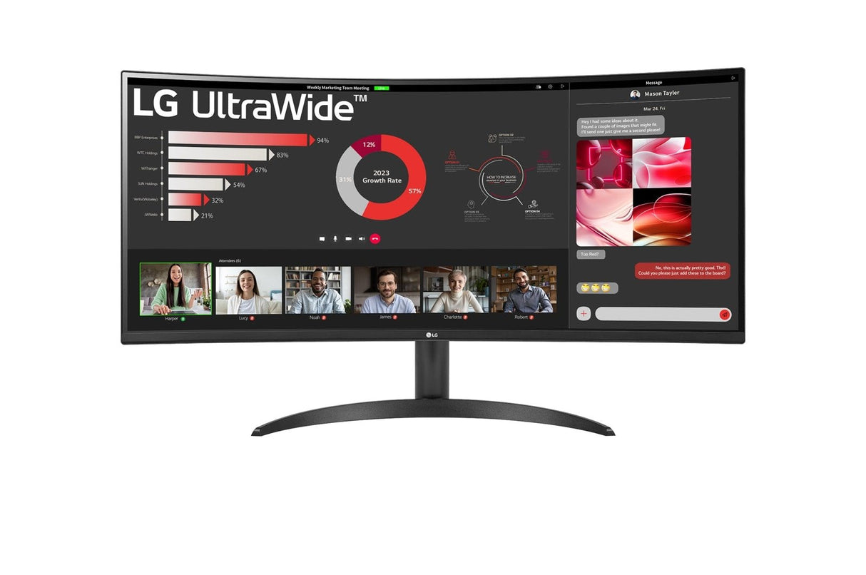 Monitor Profesional Ultrapanorámico Curvo Lg Ultrawide 34wr50qc-B 34' Wqhd Negro