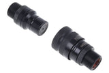 Alphacool Eiszapfen Juego De Acoplamiento Rápido Con Conexión De Tornillo De Doble Mamparo G1/4 It - Deep Black, Conexión Negro (Mate), Para Mangueras Blandas (Pvc, Silicona, Neopreno) 17368