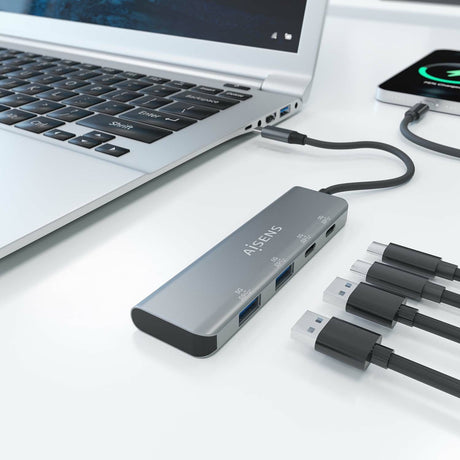 EAN 8436574709834 - AISENS A109-0763 hub de interfaz USB 3.2 Gen 1 (3.1 Gen 1) Type-C 5000 Mbit/s imagen 5