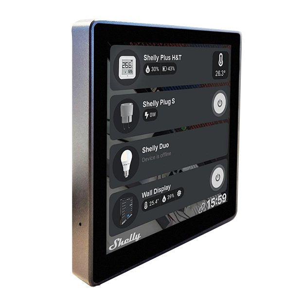Home Shelly Accessories "Wall Display" Android Wlan Unterputz Schwarz