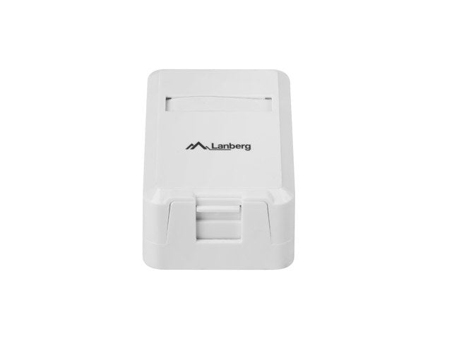 Roseta De Pared Lanberg Ok1-0001-W 1 Puerto Keystone 19.2*14.9mm Enrutamiento Cables 180º Blanco