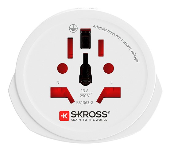 Skross 1.500211c-E Adaptador De Enchufe Eléctrico Universal Tipo C (Europlug) Blanco