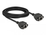 Delock Netzwerk Verlängerungscable S Ftp Rj45 Buchse Zu Rj45 Buchse Cat.6a 3 M Schwarz