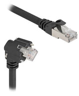 Delock Gige Kamera Cable Rj45 Stecker 45° Gedreht Und 90° Gewinkelt Mit Schrauben Zu Rj45 Stecker Cat.6 S Ftp 3 M Schwarz