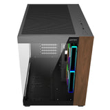 Caja  Pc Abysm Danube Sava Nature 285c Black Argb Micro Atx, Itx - Lateral Y Frontal Cristal Templado - 3.5" Y 2.5" -